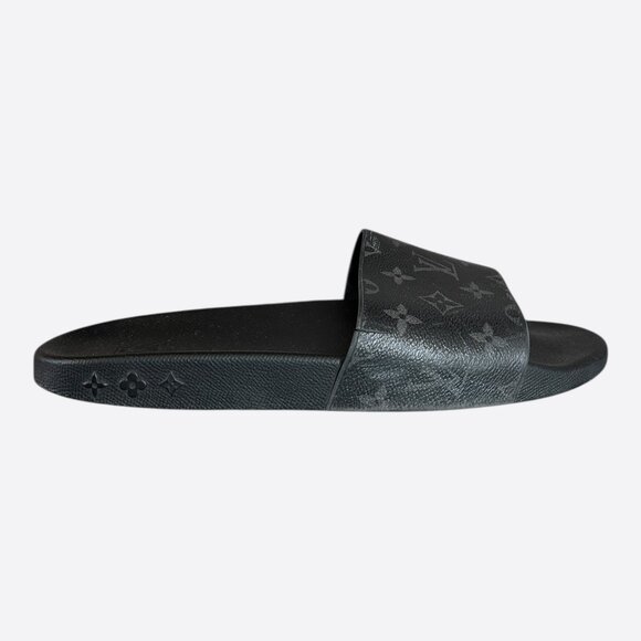 Louis Vuitton Black Eclipse Monogram Slides - Picture 5 of 7